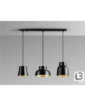 I3-VULCANO- LAMPARA 3L -NEGRO/ORO